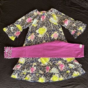 MISSIE MOOSIE Dress and Leggings Outfit, NEW